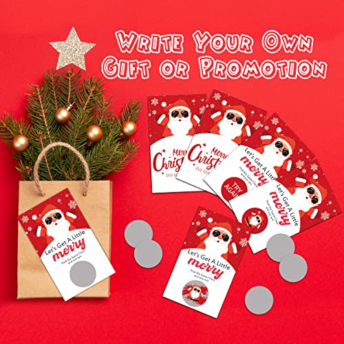50 Christmas Party Games Scratch Off Game Cards, Holiday Raffle Ticket