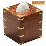 SouvNear SG-SNPR-051 Holder Tissue Box, 5.5 x 5.5W x 5.5 Inches, Brown