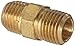 Anderson Metals 56122 Brass Pipe Fitting, Hex Nipple, 1/4" x 1/4" NPT Male Pipe