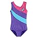 BAOHULU Gymnastics Leotard for Toddler Girls Sparkle Metallic Black Purple Athletic Dance Clothes
