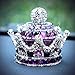Creative Luxury Bling Crystal Crown Car Perfume Fragrance Bottle Seat Ornament Home Office Air Freshener Home Decor (Purple)