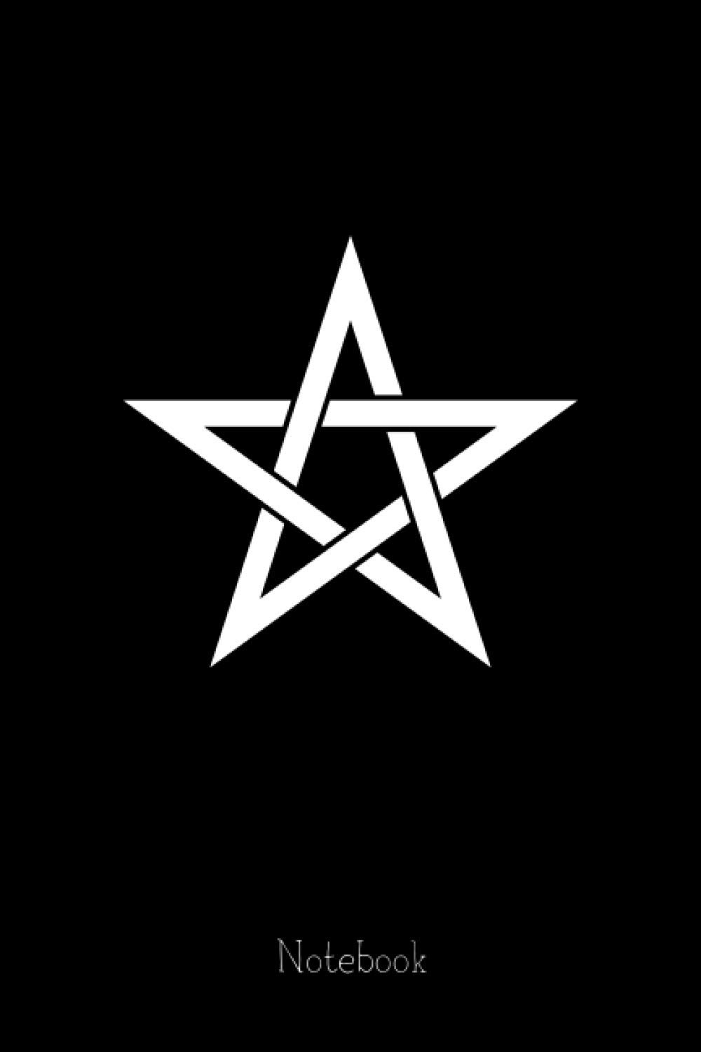 Pentagram Sign Black and White Notebook: Lined Notebook Journal