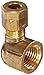 Anderson Metals 50069 Brass Compression Tube Fitting, 90 Degree Elbow, 1/4