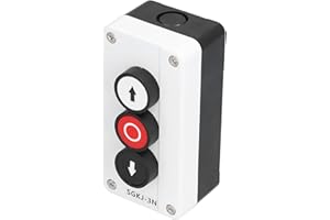 Momentary Switch Station Box Emergency Stop Button Up and Down Stop Control Push Button for Winch Roller Door Truck Tail Lift