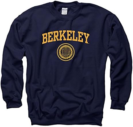 Men's University Of California Berkeley Arch Seal CrewNeck Sweatshirt 2XL Navy