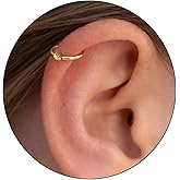 Sterling Silver and 14K Gold 7mm Hoop Earrings for Women - 20, 22 and 24 Gauge Helix Hoop Earrings with Opal or Bead Options