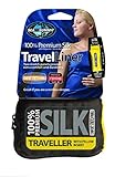 Sea To Summit Premium Silk Travel Liner - Navy Blue Traveler with Pillow Inserts