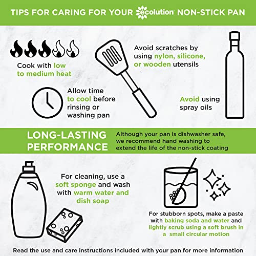 Ecolution Farmhouse Cast Aluminum, Durable Nonstick Coating, Even Heating, Dishwasher Safe, Soft