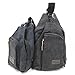 Kalevel Outdoor Travel Crossbody Backpack Casual Shoulder Chest Bag (Black,L)