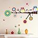 Owl Family Playing on Branches Owl Wall Decal Sticker Nursery Wall Decal