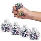 Augenblick Mesh Squishy Ball Anti Stress Balls Rubber Multi Color Vent Grape Stress Ball Squeezing Stress Relief Ball- For Kids & Adults.Stress Squishy Toys For Autism, ADHD, Bad Habits & More(4PCS)