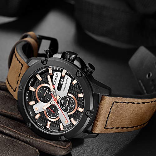 Moda Cronógrafo Deporte Hombres Relojes Marca Lujo Militar Reloj de Cuarzo Masculino Reloj Hombre Reloj Masculino Reloj Hombre - Imagen 5