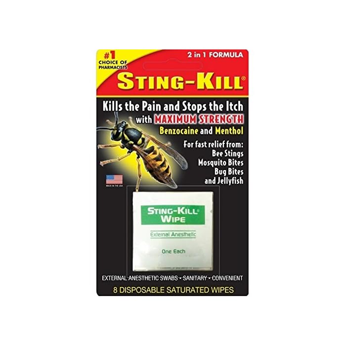 Sting-Kill Disposable Wipes 8 Each
