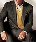 Executive 2-Button Silk/Wool Windowpane Sportcoat