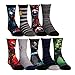 Avengers/Star Wars Boys Crew Socks 9 pairs (M, Avengers)