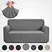 Rose Home Fashion Stretch Couch Covers for 3 Cushion Couch-Couch 1-Piece Covers for Sofa-Sofa Covers for Living Room,Couch Covers for Dogs, Sofa Slipcover,Couch slipcover(Sofa: Gray)