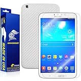ArmorSuit MilitaryShield - Samsung Galaxy Tab 3 8.0 Tablet Screen Protector + White Carbon Fiber Full Body Skin Protectorw/ Lifetime Replacements