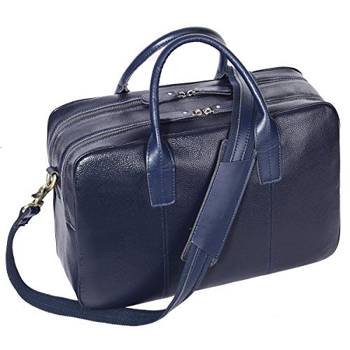 Leathario Men's Leather Briefcase Shoulder Messenger Laptop Bag