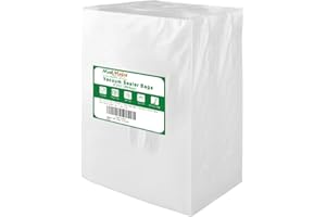 MakMeFre 200 Quart Size 8"x12" Vacuum Freezer Sealer Bags for Food, BPA Free, Heavy Duty Commercial Grade, Sous Vide Vaccume Safe,Vaccume Seal Pre-Cut Bag