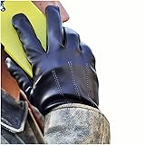 iGT CLASS Men's Touch Screen Winter Texting Leather Gloves Black Large