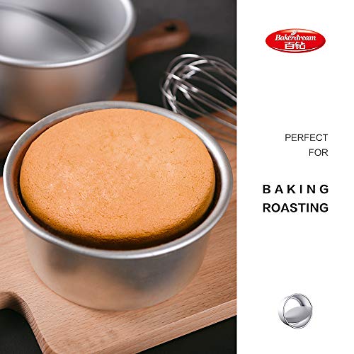 Bakerdream Anodized Aluminum Round Cheesecake Pan with Removable Bottom Bakeware Round Cake Pan (8 inch)