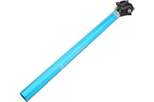Alomejor Bike Seat Post, Adjustable Aluminum Alloy Saddle Post 27.2mm X 400mm for Road Mountain Bikes BMX