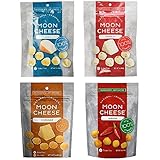 Moon Cheese, Pack of Four, Assortment (Cheddar, Gouda, Pepperjack, Sriracha), 100% Cheese and Gluten Free