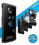 CaseWe - Motorola Moto Z2 Force Protective Bumper Case Cover/Compatible With Moto Mods - Clear & Matte Black