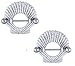 Body Accentz Nipple Shield Rings Seashell Barbells Sold as a Pair 14 Gauge