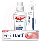 Colgate Peppermint Ice PerioGard Gum Protection Toothpaste 90g and MouthWash 250ml with Perioguard Toothbrush (Complete Oral Care)