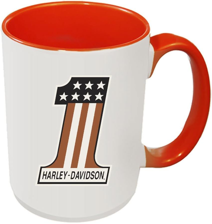 HarleyDavidson 1 RWB Logo Coffee Mug, 15 oz White