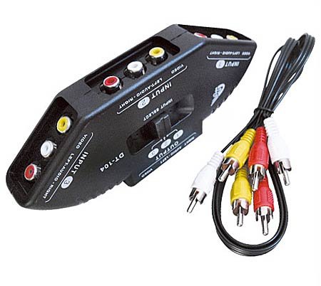 image for Mycarryingcase Audio Video RCA Composite AV Video Game Selector Switch