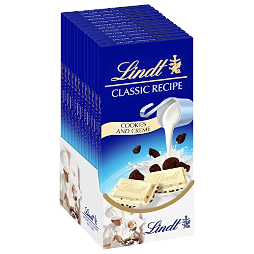 Lindt CLASSIC RECIPE Cookies and Creme White Chocolate Bar, White