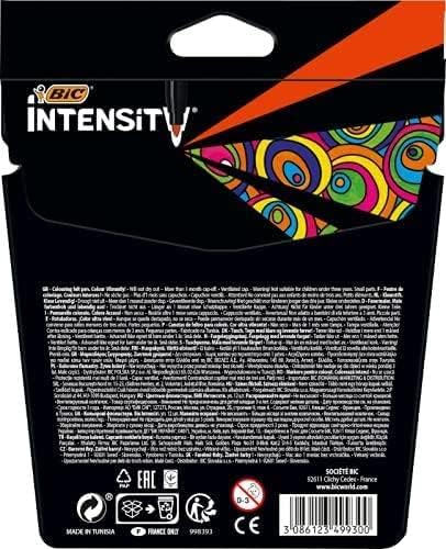 Intensity, Color Up, Pennarelli Colorati Punta Fine (0.8mm), per Libri da Colorare, Disegno e Appunti, Cancelleria Scuola, Set da 12 Unità