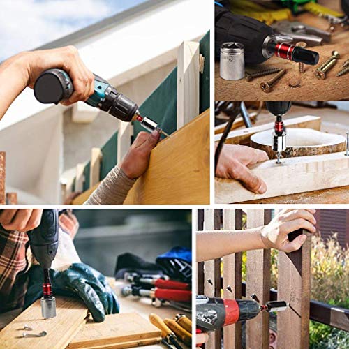 Clearance Sale!UMFun Drill Nut Bit Set With 105Â° Right Angle Extension Screwdriver Drill Attachment