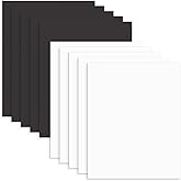 AUEAR, Pack of 10 8x10 Uncut Picture Mat Boards, White and Black Colors Backing Matte Boards for Frame, Print, Artwork, Picture