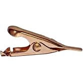 Pack of 50 Micro Toothless Flat Alligator Test Copper Clips Prototyping Soldering Heat Sinks Microscopic Tip 5amp Small Crocodile Teaching Tools Testing Welding Wires Charging Clamp