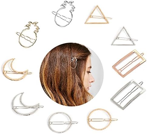 Women Girl Hair Clips 10 Pcs Hair Barrettes Hair Pins Geometric Hair Clamps Hair Accessories