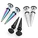 PiercingJ 3pairs 16G Stainless Steel Taper with O ring Stud Earring/Illusion/Fake 0G Gauge