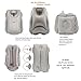 Grey Soft Inflatable Face Travel Pillow Suitable for Comfortable Sleep in Airoplanes, Car, Buses and Trains. 2017 Upgraded