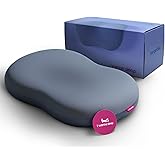 IWS I WANNA SLEEP Ergoblu Cooling Cervical Memory Foam Pillow – Satin-Touch No-Frizz and Anti-Sleep-Line Pillowcase, Orthopedic Neck & Spine Alignment for Back & Stomach Sleepers