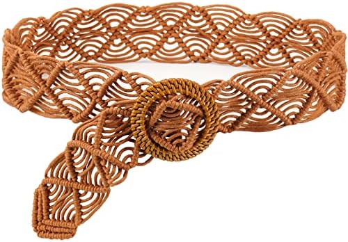 Tong Gu Women Glass Beaded Elastic Belt Wide Waistband Boho  display picture 2