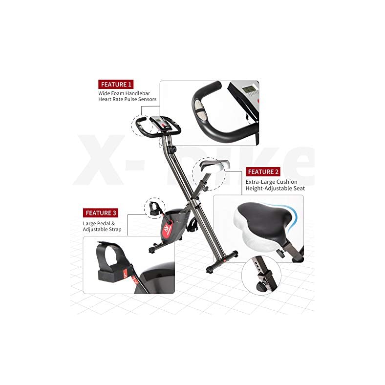 ADVENOR Exercise Bike Magnetic Bike Folding Fitness Bike Cycle Workout