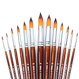 13 Pcs Long Handle Pointed Round Large Paint