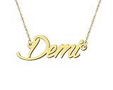 Aoloshow 18k Gold Plated Demi Name Initial Necklace