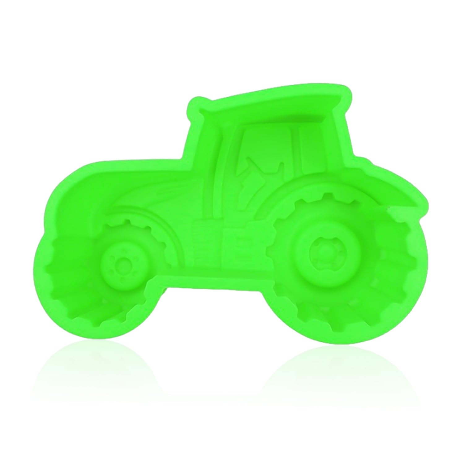 XMNIVATE Festive Tractor Cake Mold, Green, 27 x 7 x 16 cm, Silicone, Oven Safe
