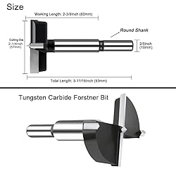 NICAVKIT 2-1/4 Inch Carbide Forstner Drill