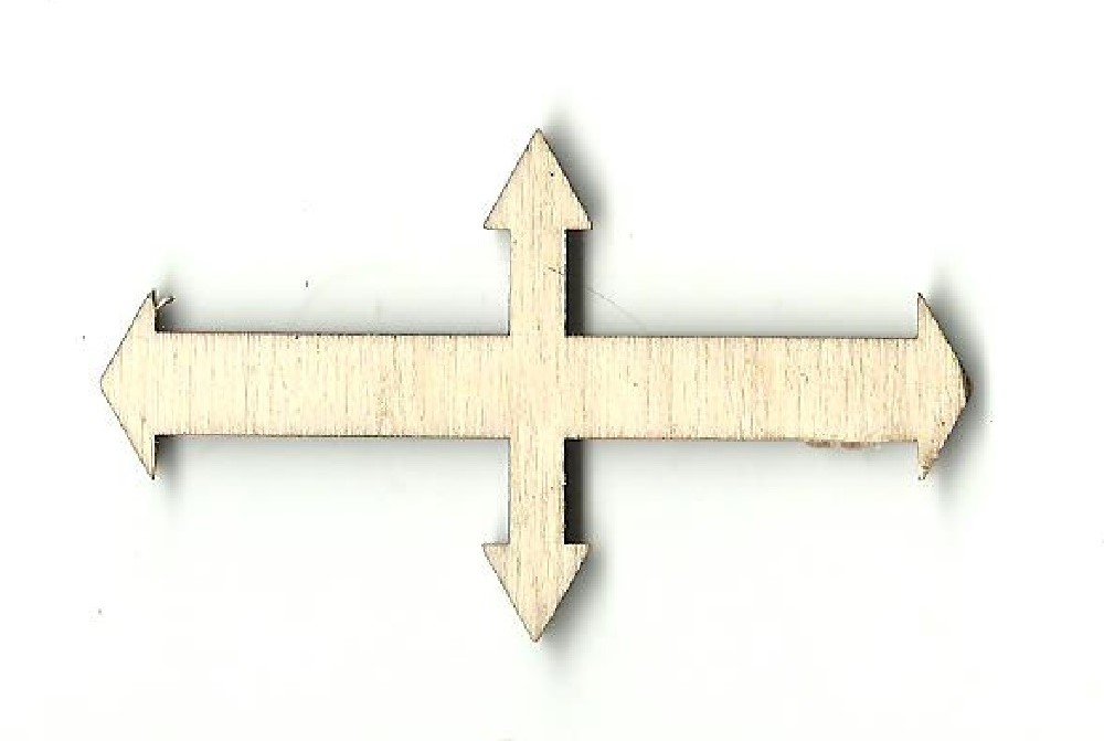 Crossing Arrows Laser Cut Unfinished Wood Shape ARW6 Handmade