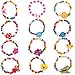 Outee 24 Pcs Toddler Costume Jewelry Christmas Gift Princess Necklace Bracelet Girls Play Jewelry Kit Gift for Girls Dress Up Pretend Play Party Favors