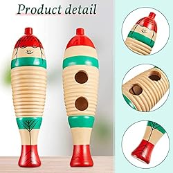 2 Pieces Colorful Fish Shaped Guiro Instrument